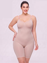 Shapewear Tummy Control Bodysuit Mid Thigh Body Shaper