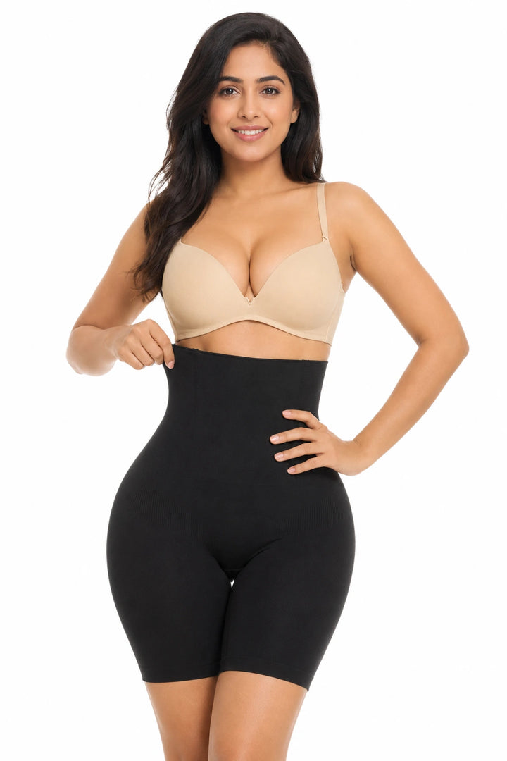 High Waisted Shapewear Shorts for Tummy Control Thigh Slimming