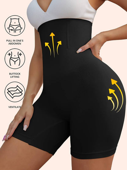 Black Firm Control High Waist Shorts13