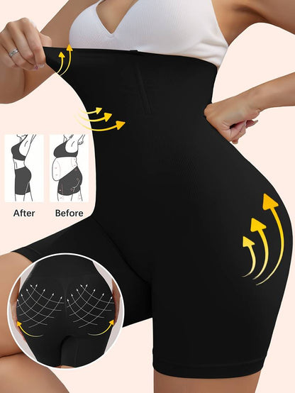 Black Women High Waist Shaper Shorts9