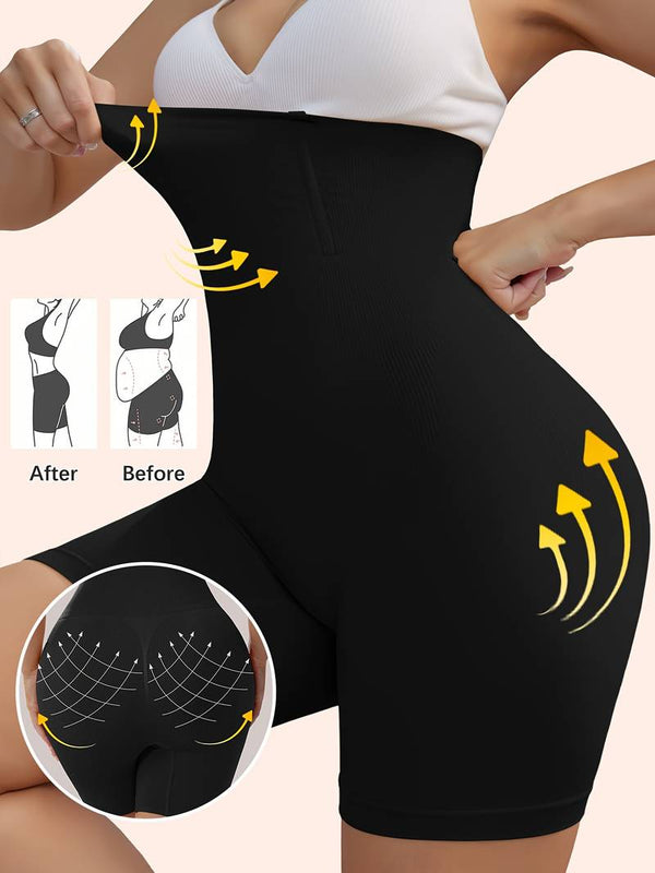 Black Women High Waist Shaper Shorts9