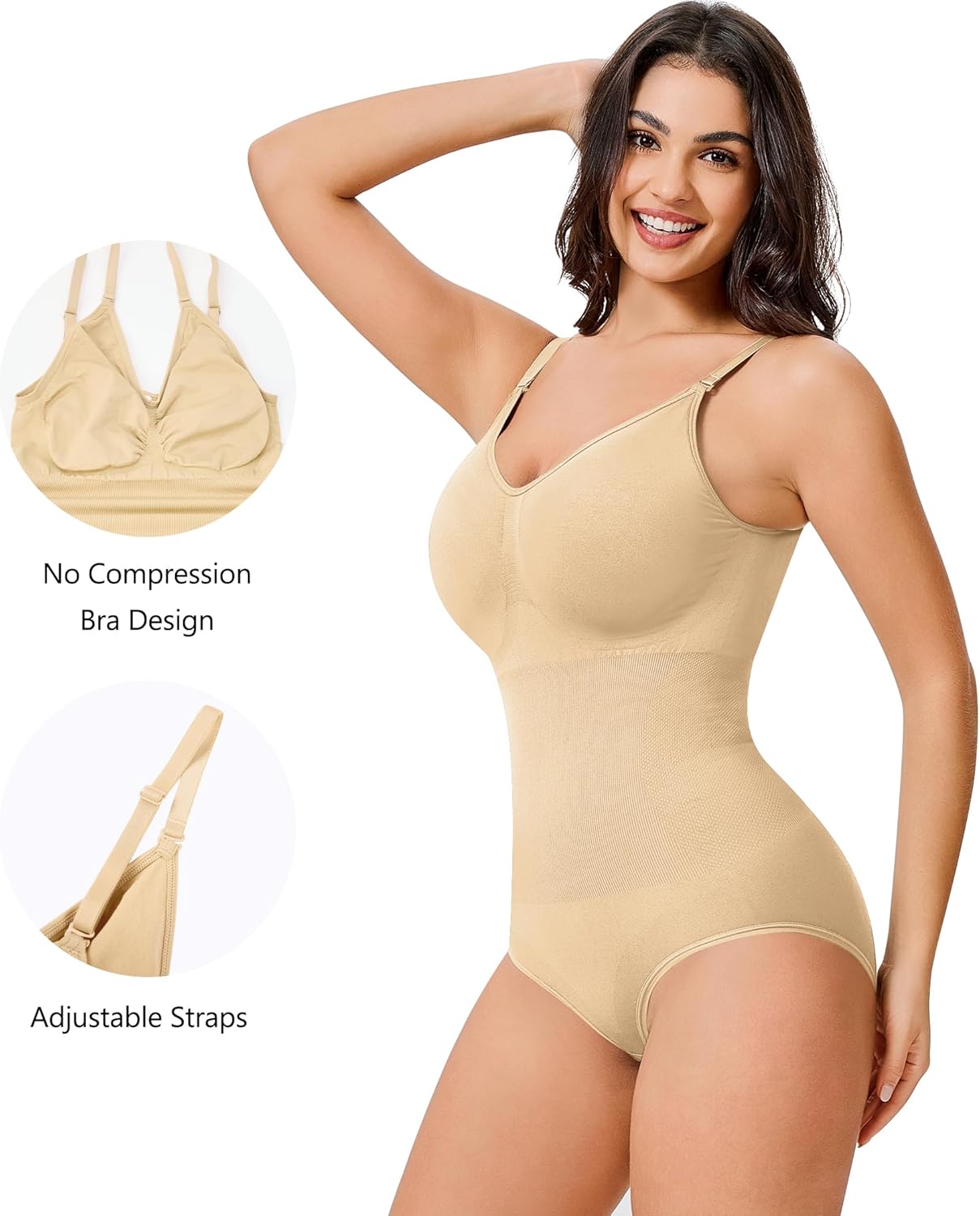 woman-wearing-a-beige-bodysuit-with-adjustable-straps-smiling-on-a-white-background