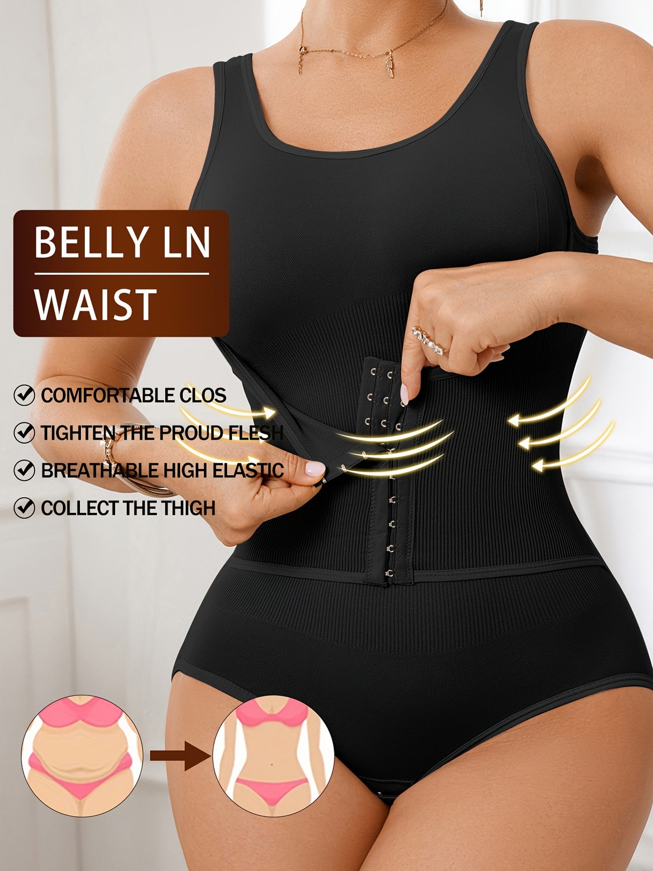 black-womens-tummy-control-body-shaper