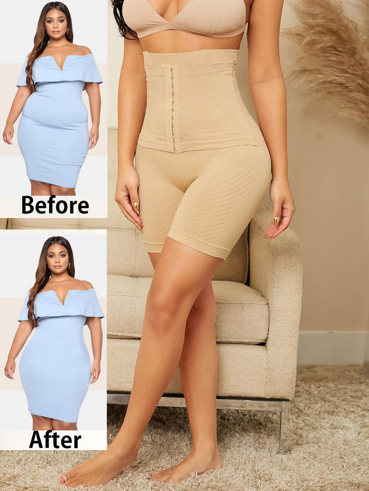 Skin High Waist Shaper Shorts with Hooks+2