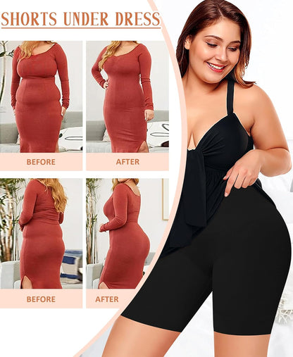 Black Women's High Waist Shapewear Shorts8