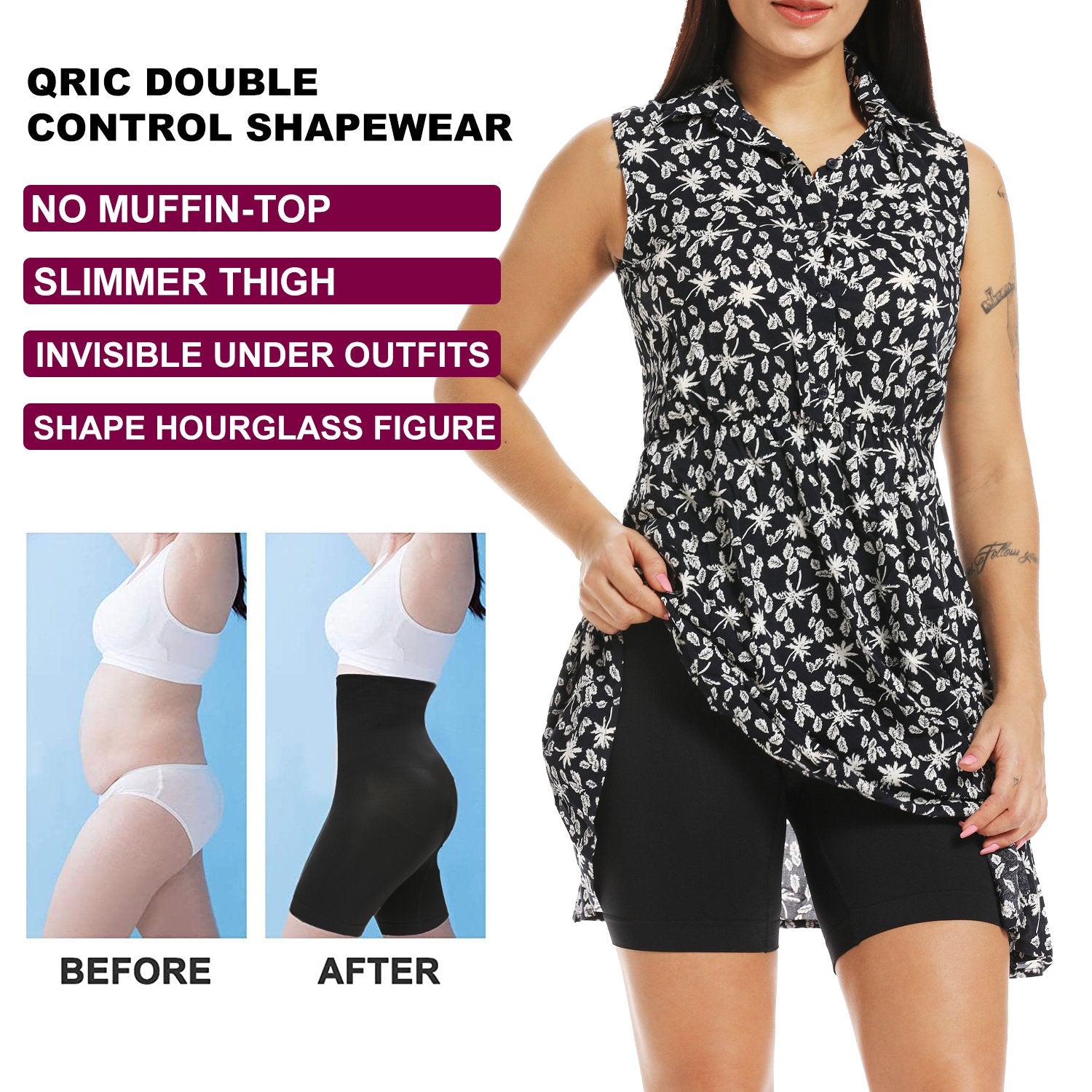 black-high-waist-compression-shorts-set
