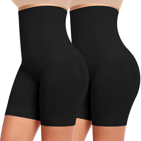 High Waist Body Shaper Shorts(Pack of 2)