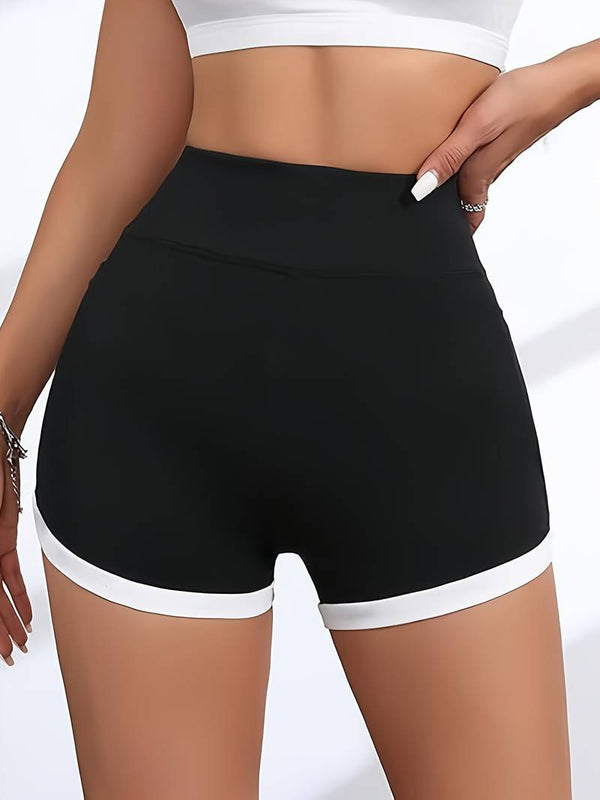 Black Athletic High Waist Shorts24