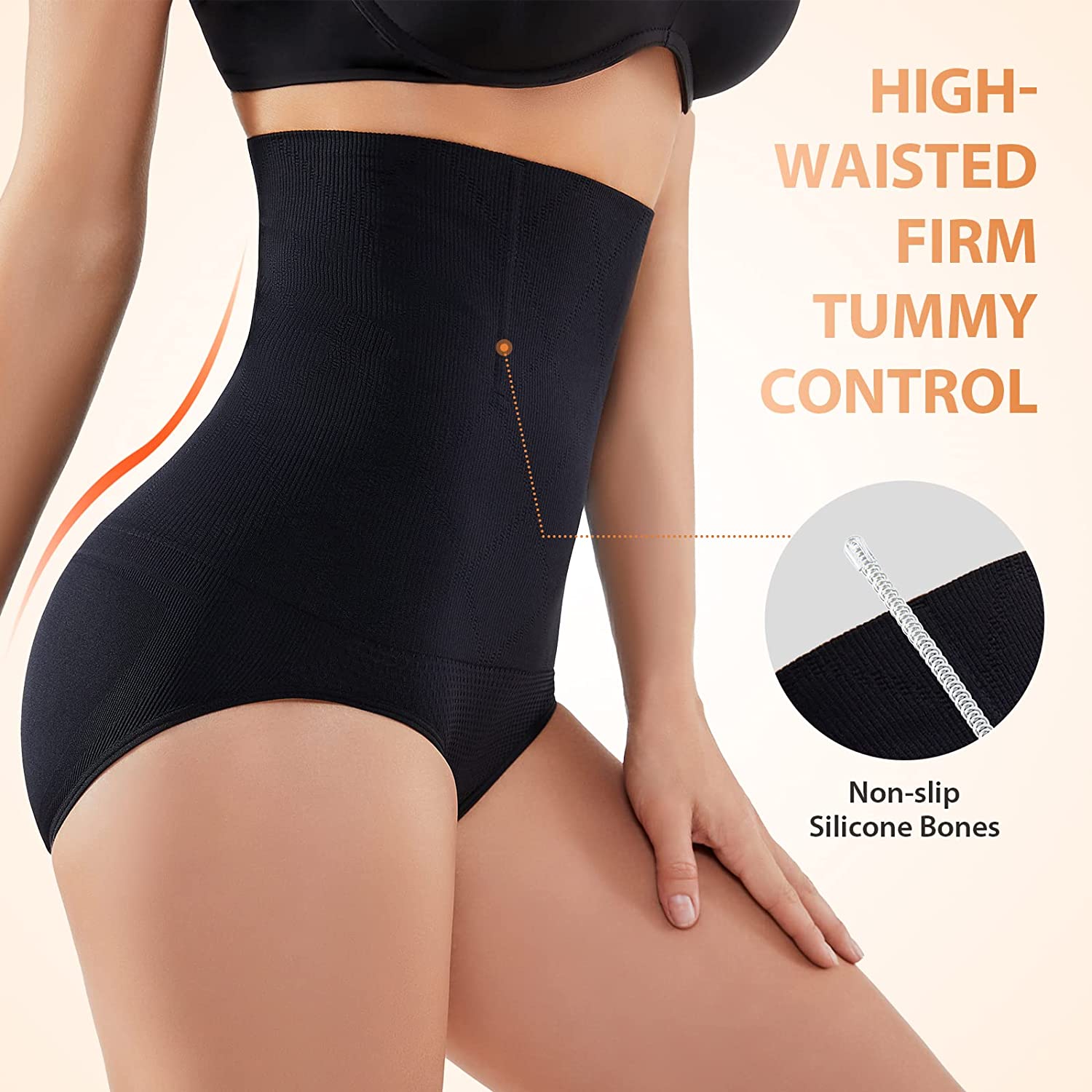 black-seamless-shapewear-shorts-for-women
