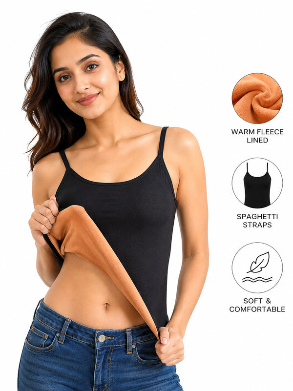 Women's Thermal Velvet Camisole Top – Slim Fit Stretchable Body Shaper Vest Shirt15