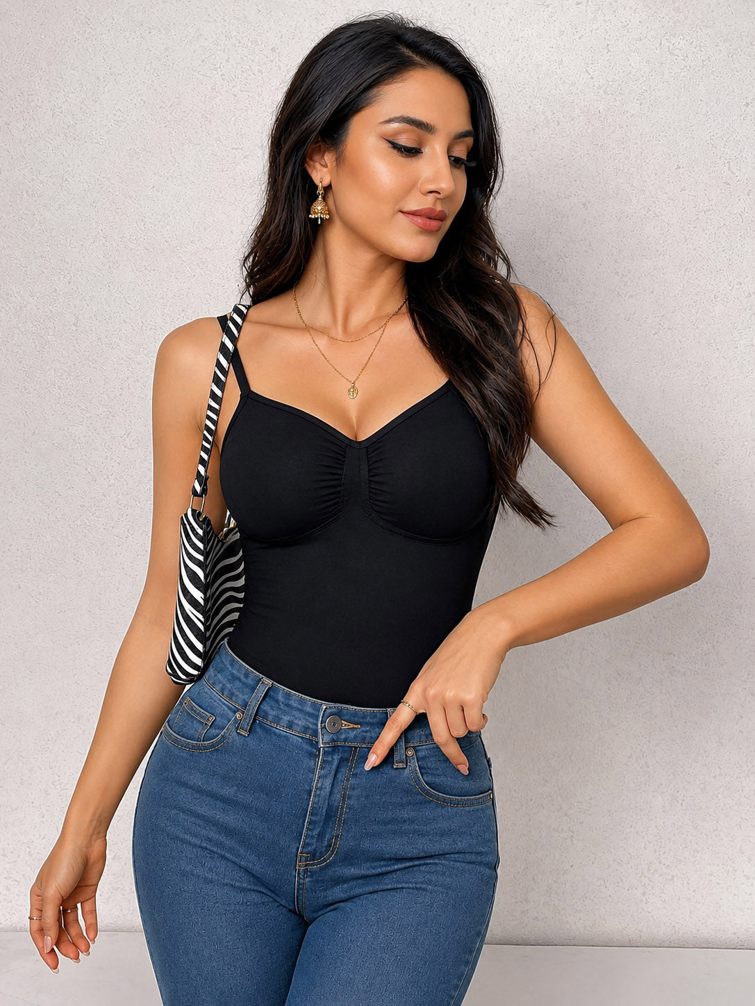 black-tummy-control-full-body-shapewear-bodysuit