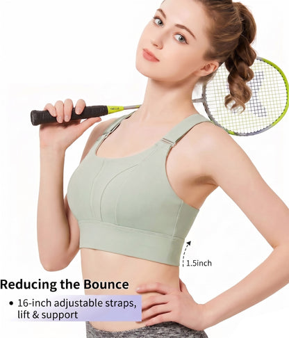 Fully Adjustable Front Zip Sports Bra for Women4