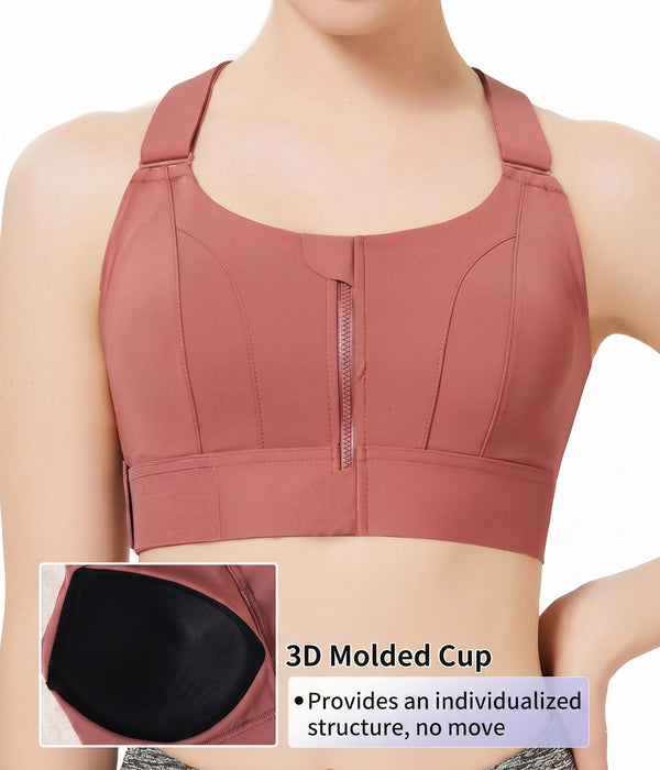 Fully Adjustable Front Zip Sports Bra for Women9