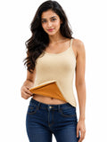 Women's Thermal Velvet Camisole Top Slim Fit Stretchable Body Shaper Vest Shirt